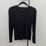Loft Women's Size M Black Solid Long Sleeve Shirt