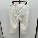 Coldwater Creek Women's Size 18 White Solid Capris