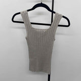 Belldini Women's Size M Beige Ribbed Tank