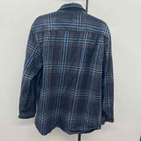 carhartt Men's Size M Blue Plaid Long Sleeve Shirt