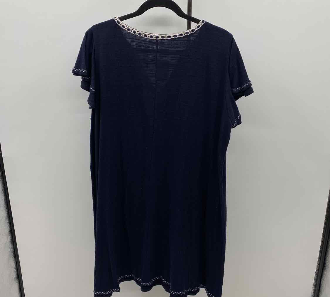 Max Studio Women's Size 18 Navy Solid Dress