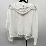 Puma Women's Size 1X White Logo Long Sleeve Shirt