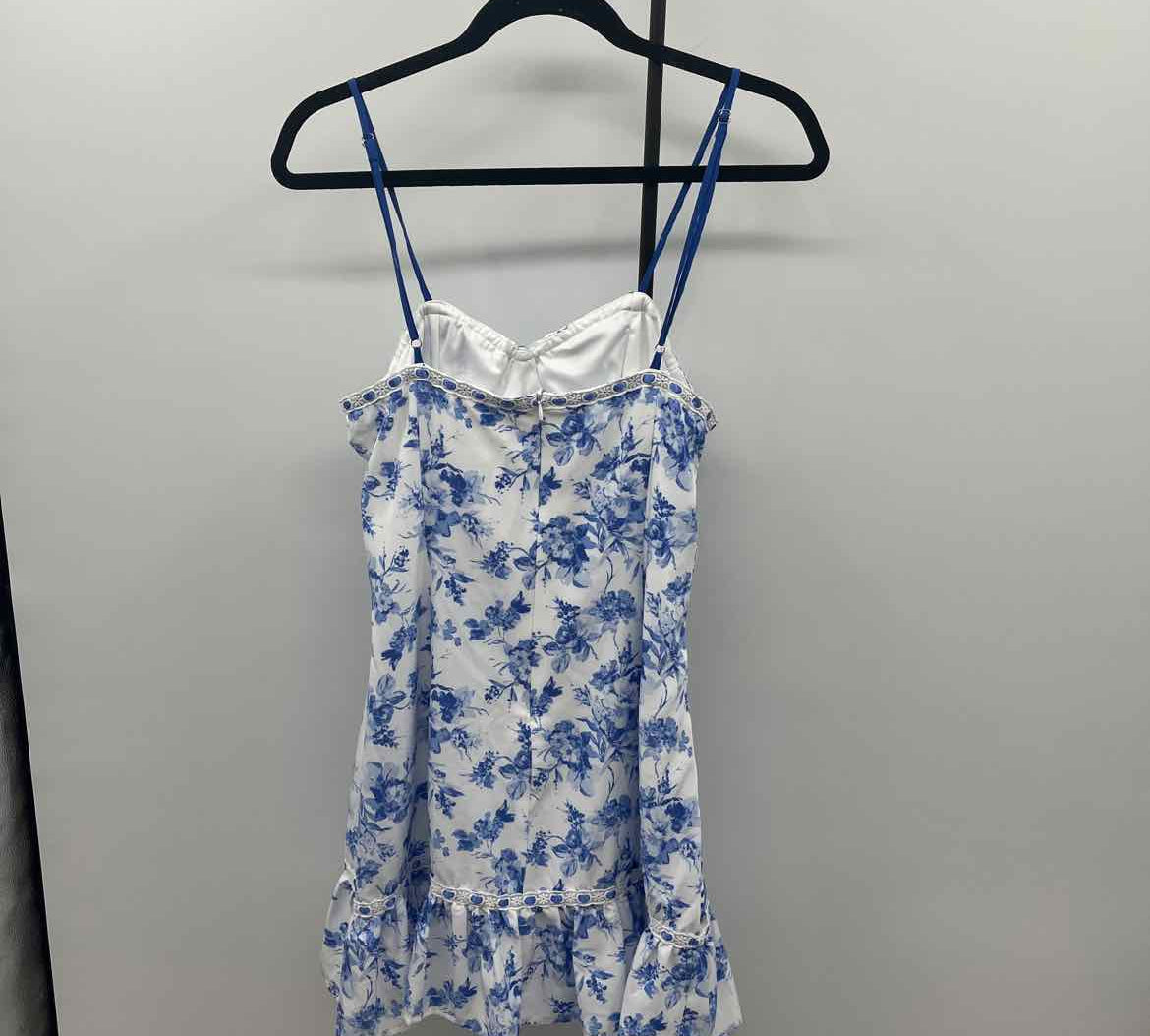 Altar'd State Women's Size 14 Blue Floral Dress