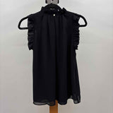 Ann Taylor Women's Size XS Black Solid Sleeveless Shirt