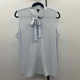 Ann Taylor Women's Size L Light Blue Solid Sleeveless Shirt
