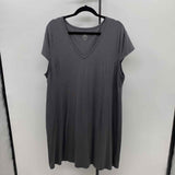 Ascend Women's Size 20 Charcoal Solid Dress