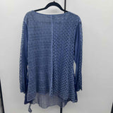 Simply Couture Women's Size 1X Blue Textured Tunic