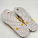 Sam Edelman Women's Shoe Size L Yellow Stripe Flip Flops