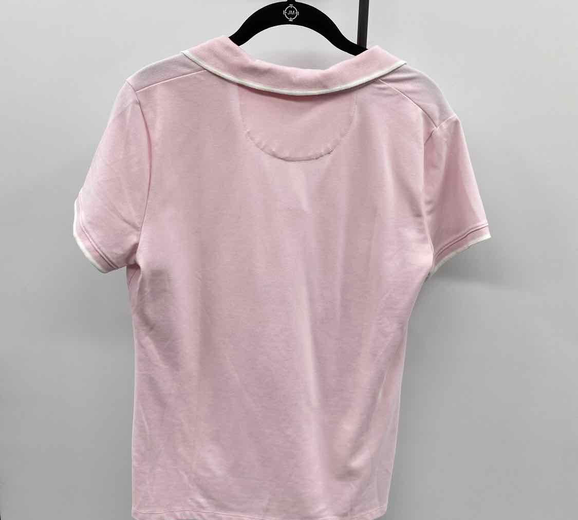 Nautica Women's Size L Pink Solid Short Sleeve Shirt