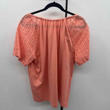 Blair Women's Size XL Melon Eyelet Short Sleeve Shirt
