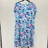 Pappagallo Women's Size 18 Blue Floral Dress