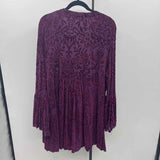 The Pyramid Collec Women's Size 2X Purple Textured Tunic