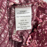 altar'd state Women's XL maroon Floral Long Sleeve Shirt