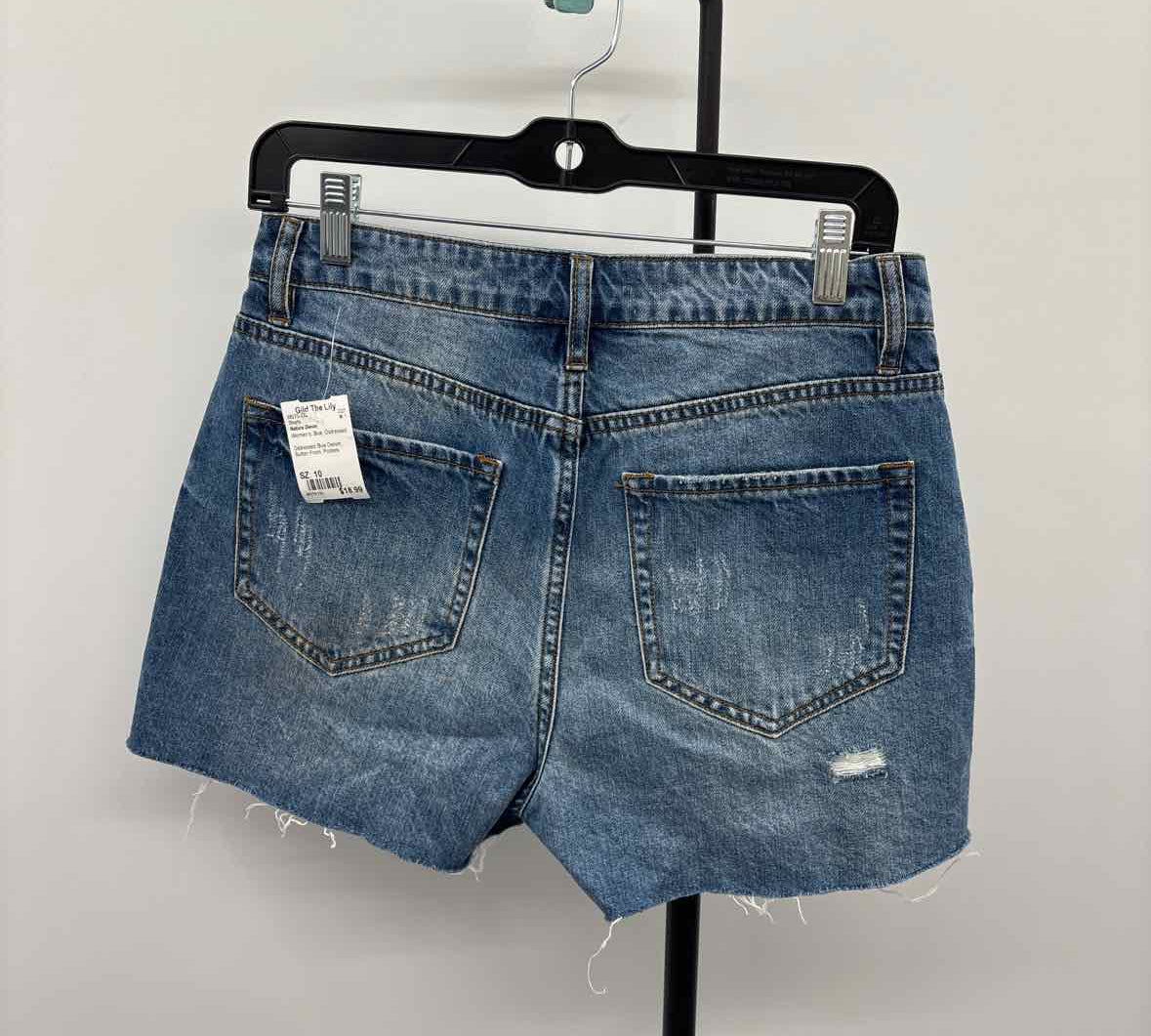 Nature Denim Women's Size 10 Blue Distressed Shorts