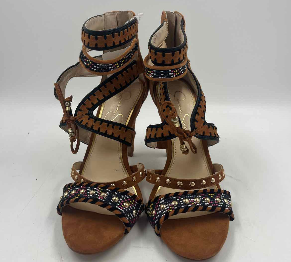 Jessica Simpson Women's Shoe Size 8 Caramel Textured Heels