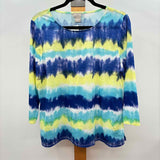 Chico's Women's Size L Navy Blended Long Sleeve Shirt