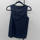 Athleta Women's Size XS Navy Snakeskin Sleeveless Shirt