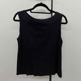 Coldwater Creek Women's Size L Black Solid Sleeveless Shirt
