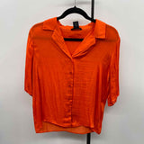 Rachel Women's Size XS Orange Solid Short Sleeve Shirt