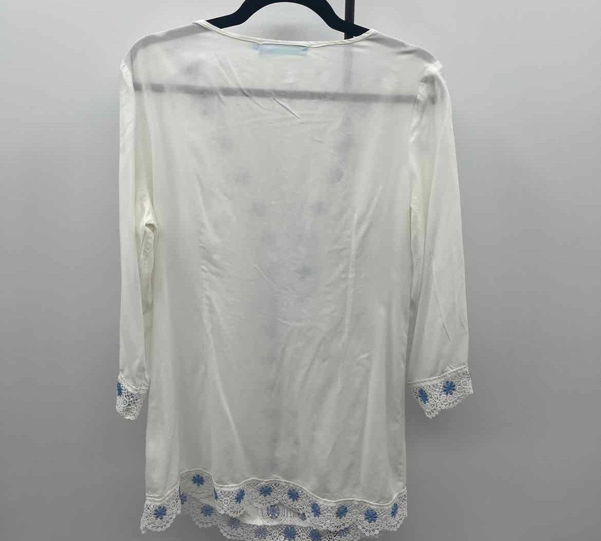 Solitaire swim Women's Size M White mesh Coverup