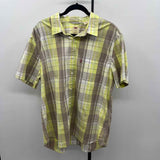 Levi Strauss Men's Size XL Yellow Plaid Short Sleeve Shirt