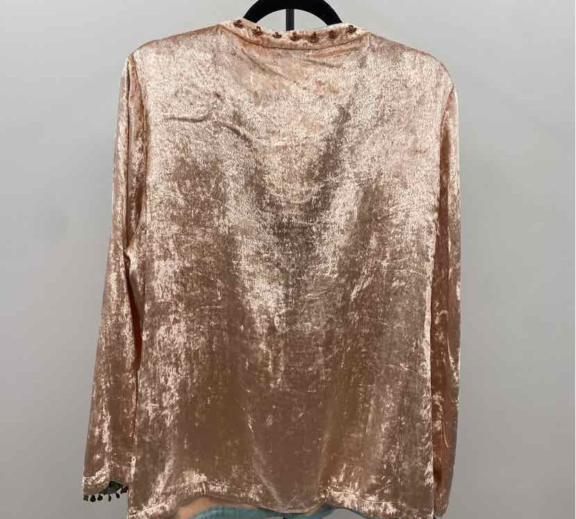 Soft Surroundings Women's Size XLP Peach Plush Long Sleeve Shirt