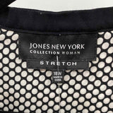 Jones New York Women's Size 1X Black dotted Long Sleeve Shirt