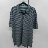 Adidas Men's Size XL Navy Striped Short Sleeve Shirt