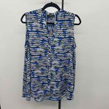 Alfani Women's Size L Blue Fish Sleeveless Shirt