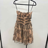Betsey Johnson Women's Size 4 Blush Floral Gown/Evening Wear