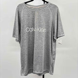 Calvin Klein Men's Size XL Gray Heathered Short Sleeve Shirt