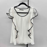 Maurice's Women's Size S White Textured Short Sleeve Shirt