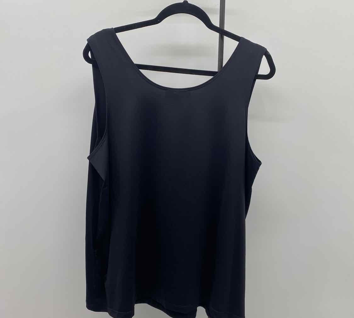 Karen Kane Women's Size 2X Black Solid Sleeveless Shirt