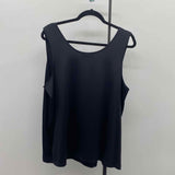 Karen Kane Women's Size 2X Black Solid Sleeveless Shirt