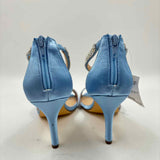 Nina Women's Shoe Size 7.5 Light Blue Rhinestones Heels