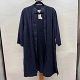purejill Women's Size XLP Navy Solid Cardigan