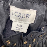 J Crew Women's Size XXL Black dotted Short Sleeve Shirt