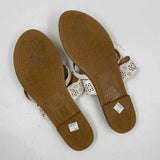 XOXO Women's Shoe Size 10 Ivory Laser Cut Sandals
