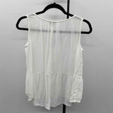 sim & sam Women's Size S White Textured Sleeveless Shirt