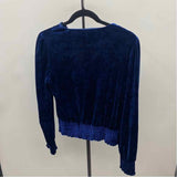 White House Black Market Women's Size S Blue Solid Long Sleeve Shirt