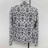 Athleta Women's Size M Black Damask Long Sleeve Shirt