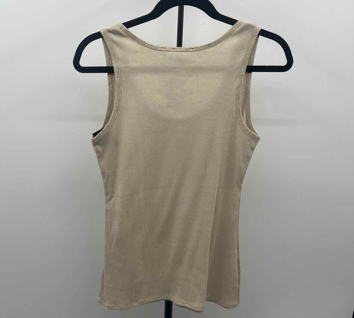 Tahari Women's Size M Gold Shimmer Tank