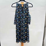 White House Black Market Women's Size S Black Floral Dress