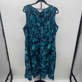 Coldwater Creek Women's Size 20 Navy Floral Dress