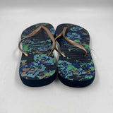 Havaianas Women's Shoe Size 7/8 Navy Floral Flip Flops