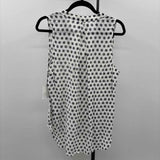 Bella Dahl Women's Size M Black dotted Sleeveless Shirt
