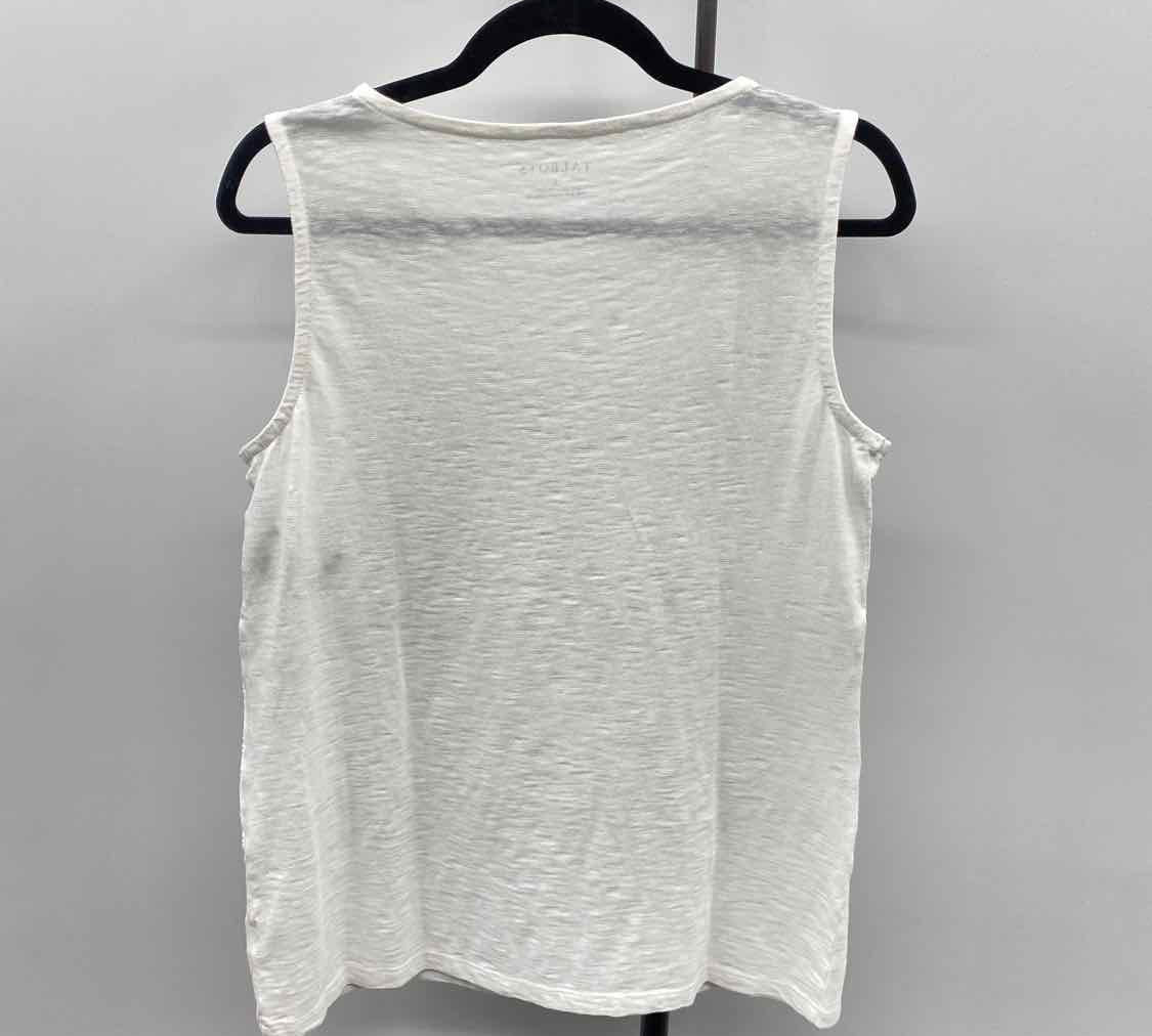 Talbots Women's Size S White Textured Sleeveless Shirt