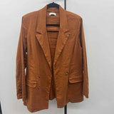 Evereve Women's Size L Pumpkin Solid Jacket