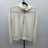 Cable & Gauge Women's Size XL Ivory Solid Sweatshirt