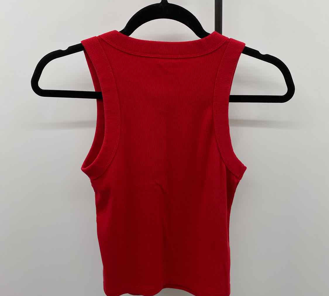 Old Navy Women's Size S Red Ribbed Sleeveless Shirt